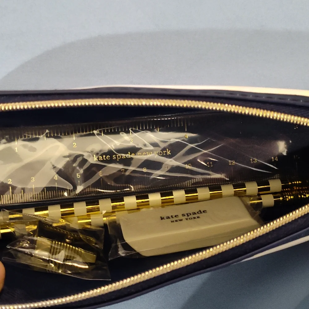 NWT! KATE SPADE Pencil Case With Supplies
